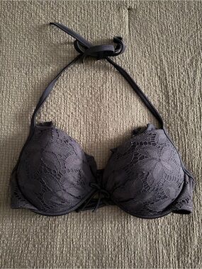 Victoria's Secret Black Lace Push-Up Bikini Top